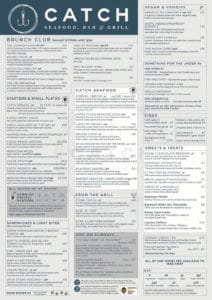 Catch winter 2019 food menu new
